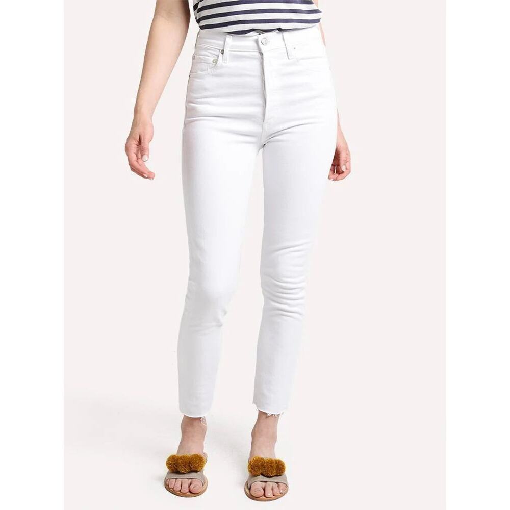 AGOLDE Nico High-rise Slim White Jeans Size 25